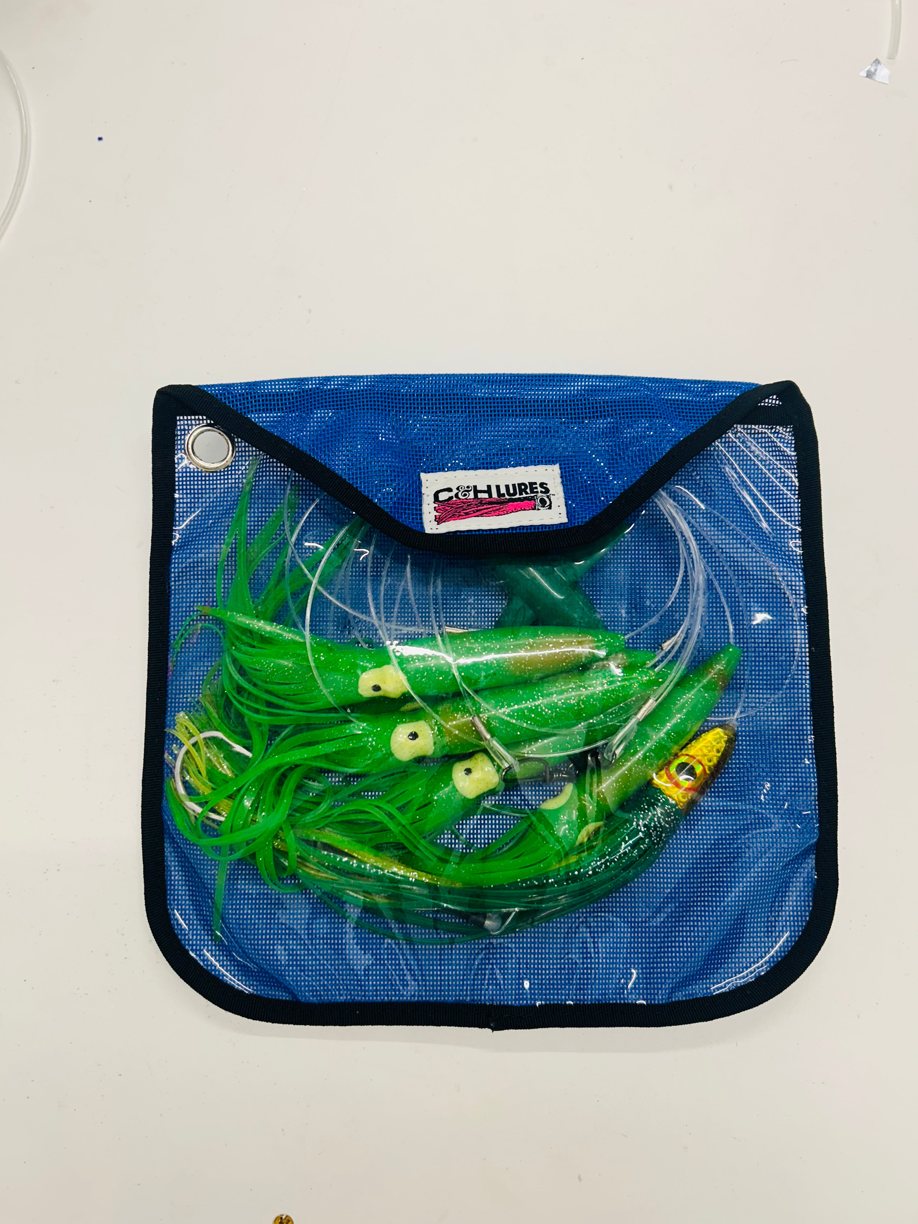 Daisy chain with Braid Tuna Lure in Green Color.