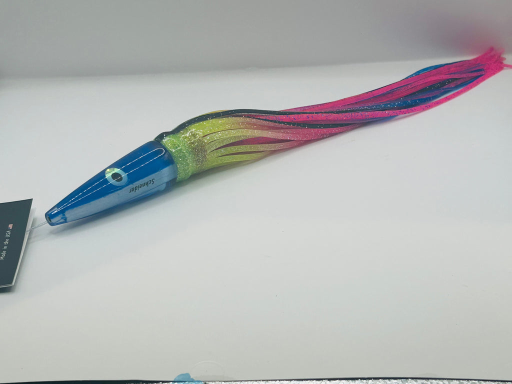 Schneider Lures 11” Streaker Blue Insert Skirted in Rainbow Over Pink New