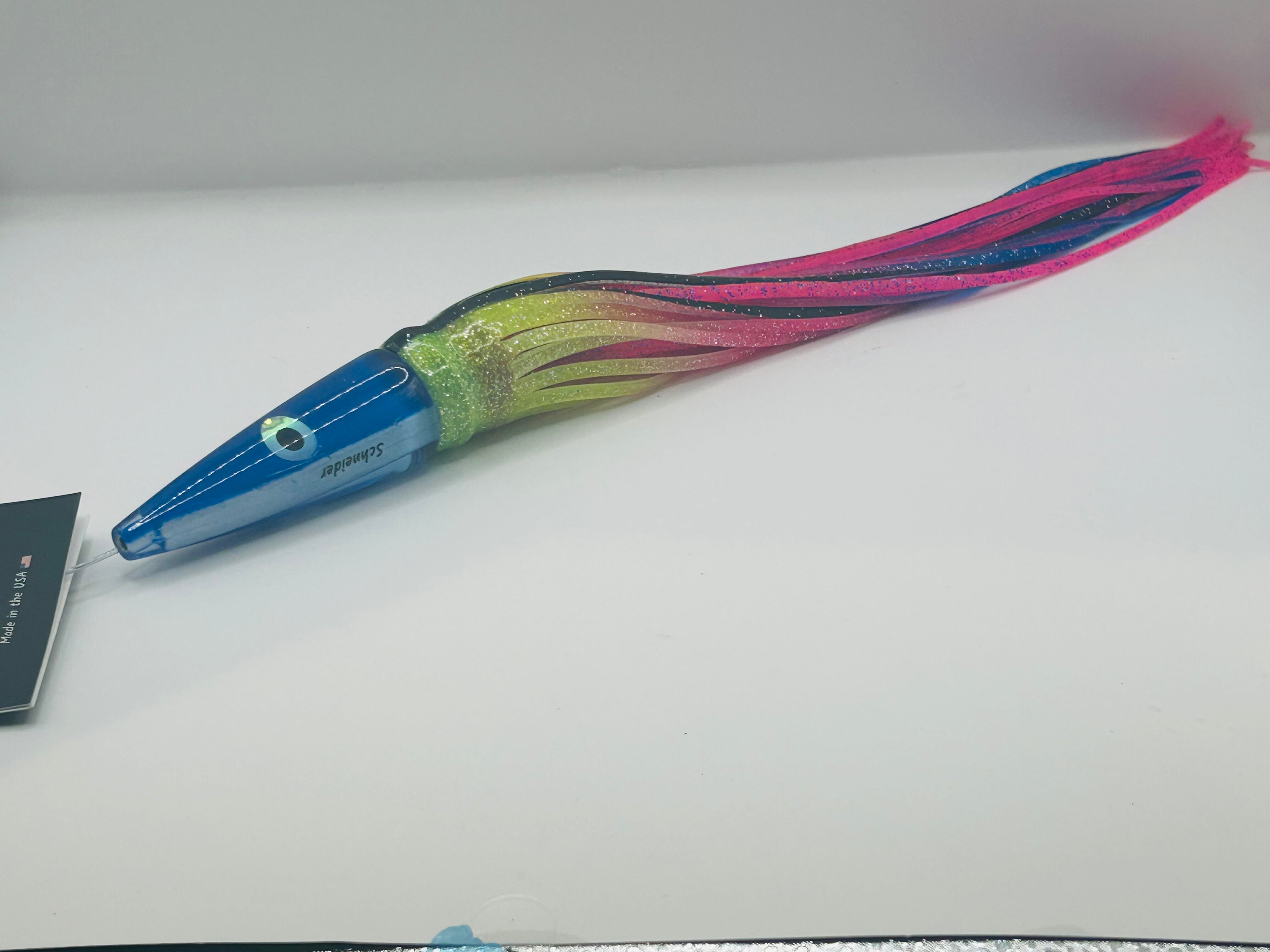 Schneider Lures 11” Streaker Blue Insert Skirted in Rainbow Over Pink New