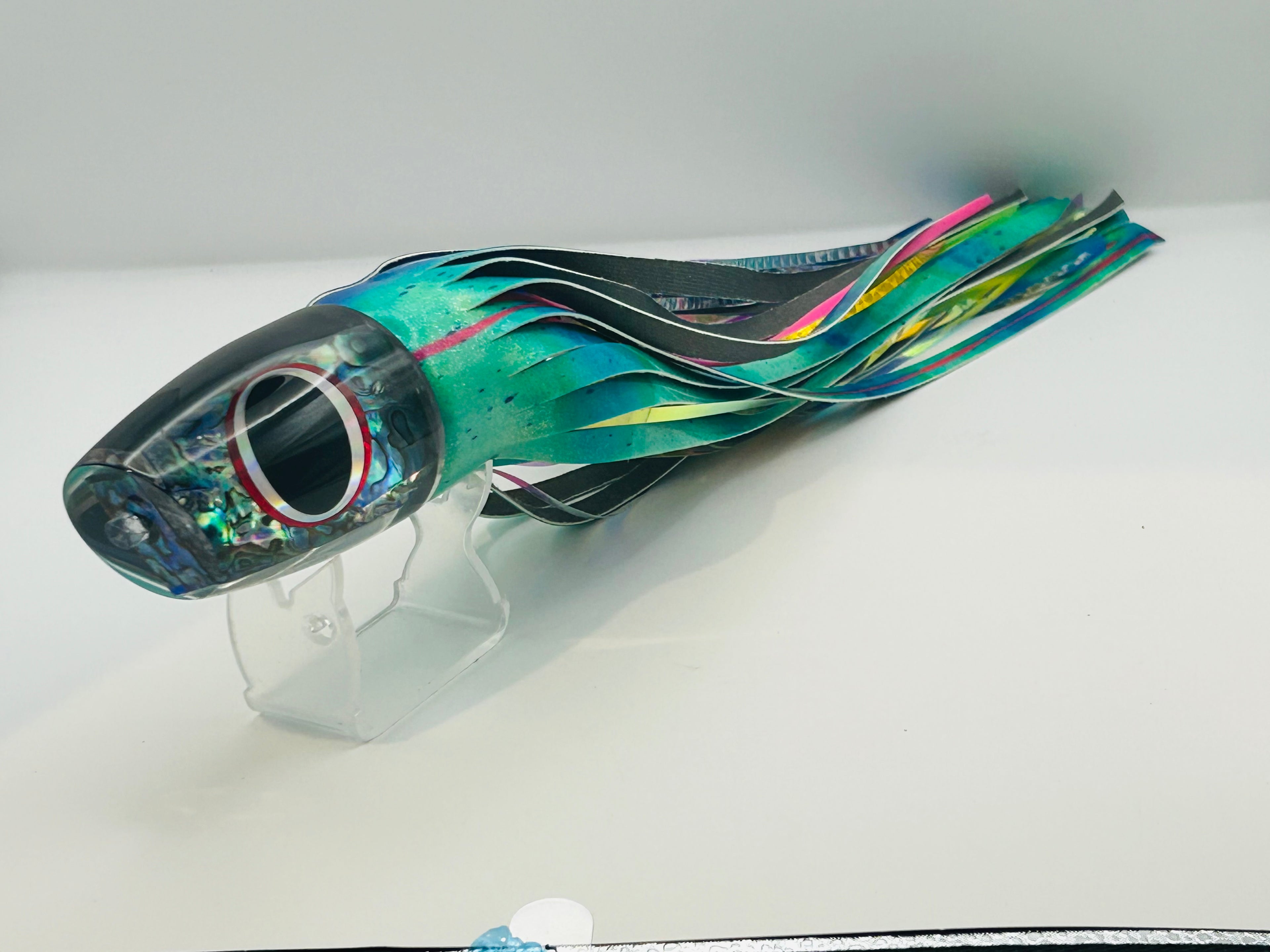 Legends Lures Cleopatra 70 16” Skirted in Mahi Madness Fire Tailz Vinyl All New.