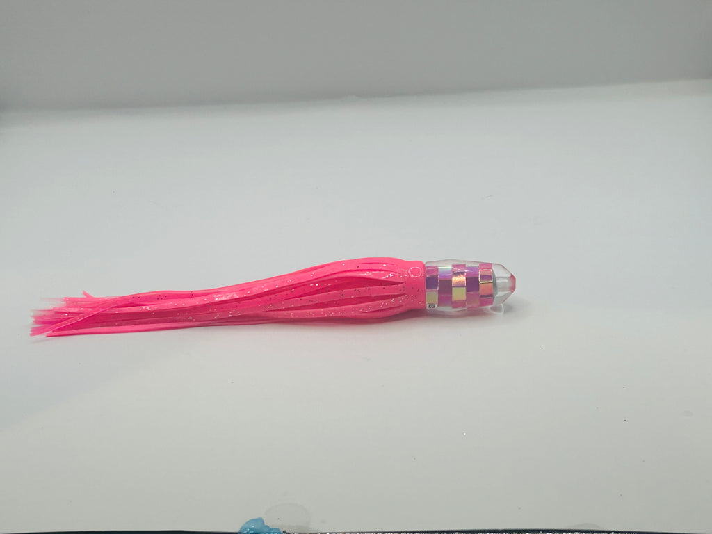 KC Lures - 5” Disco Strawberry Single Hole Bullet Pink over Pink and White New Skirts