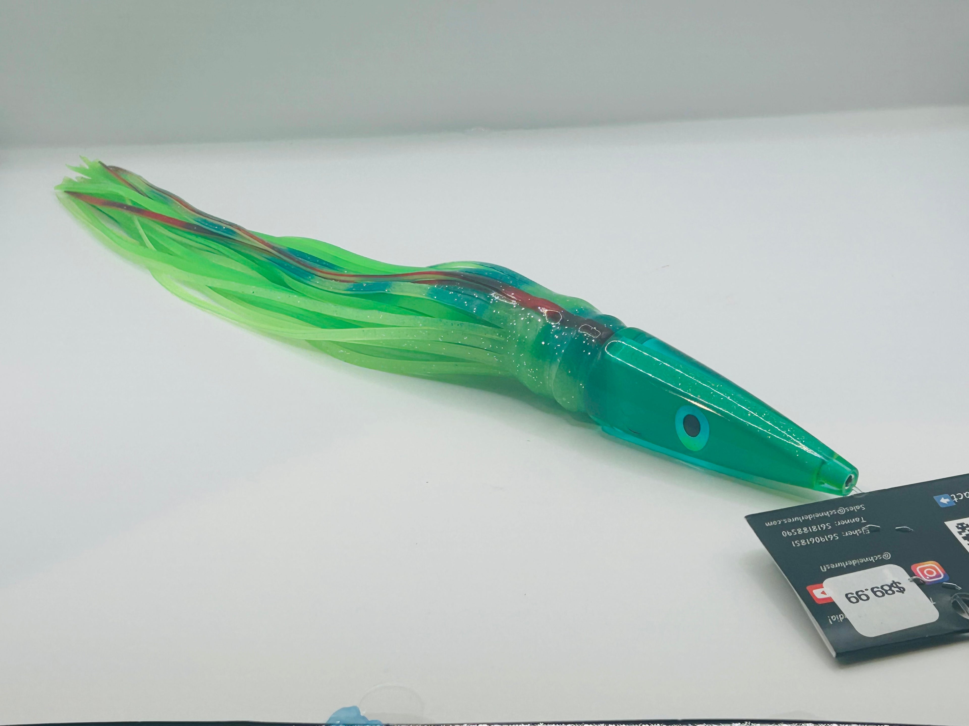 Schneider Lures 11” Streaker Green Insert Skirted in Luma Over Green New
