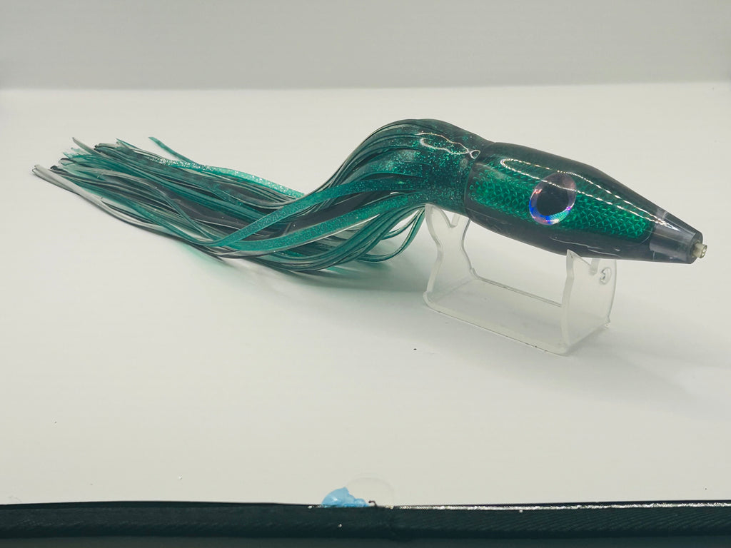 Rare Vintage Sadu Lures 4" Bullet Trolling Lure 7oz Heavy Custom Reskirted