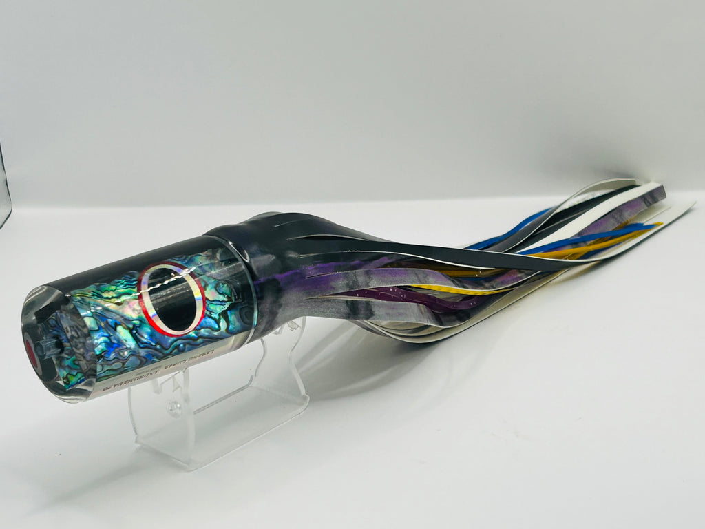 Legends Lures Andromeda 70 16” Skirted w/Firetailz Purple Drip New.