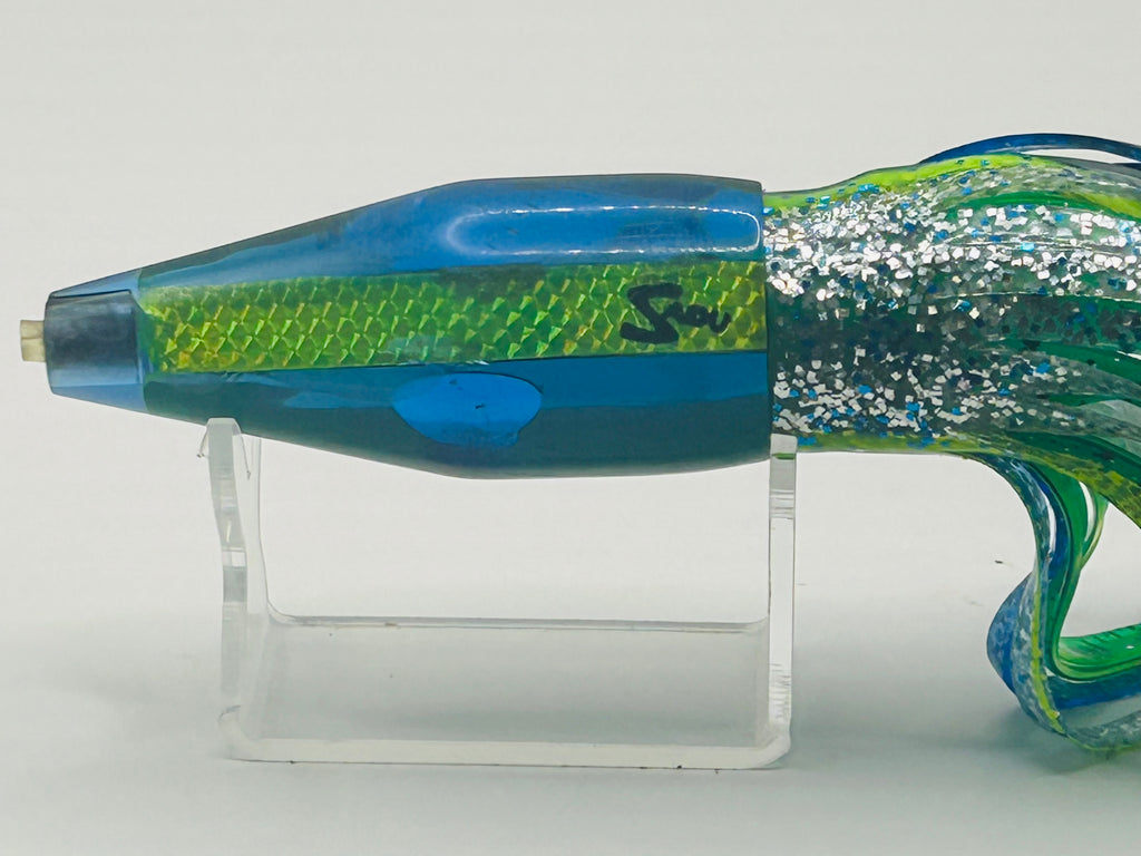 Rare Vintage Sadu Lures 4" Bullet Trolling Lure 7oz Heavy Custom Reskirted (Copy)