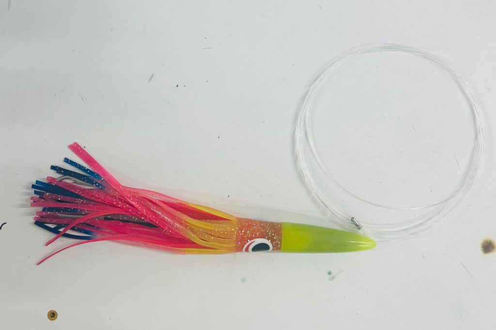 Green Machine weighted Tuna Lure in Rainbow Color Rigged