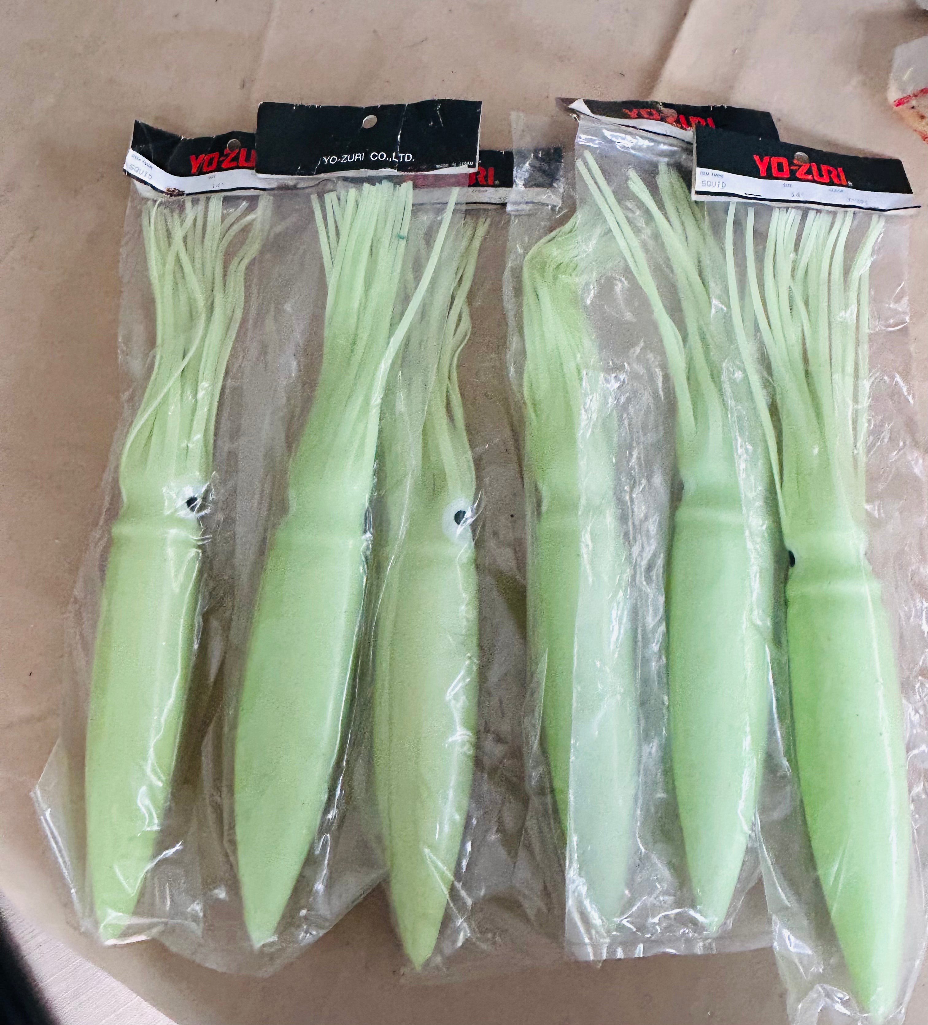 Yo-Zuri Shell Squid 14” Squid Skirt Glow Model Y-391