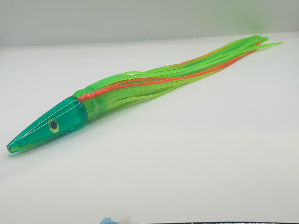 Schneider Lures 11” Streaker Green Insert Skirted in Zucchini  Over Green New