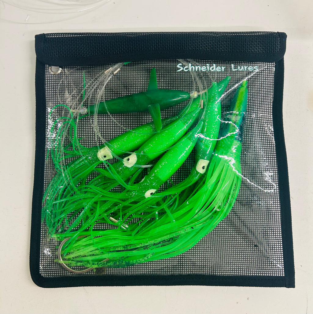 Schneider Lures Streaker Daisy Chain in All Green Color.