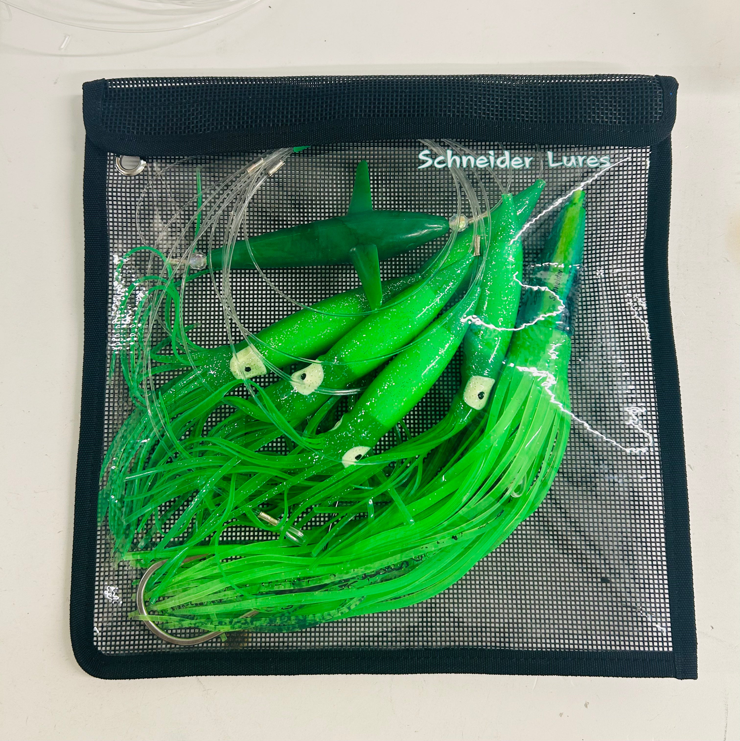 Schneider Lures Streaker Daisy Chain in All Green Color.