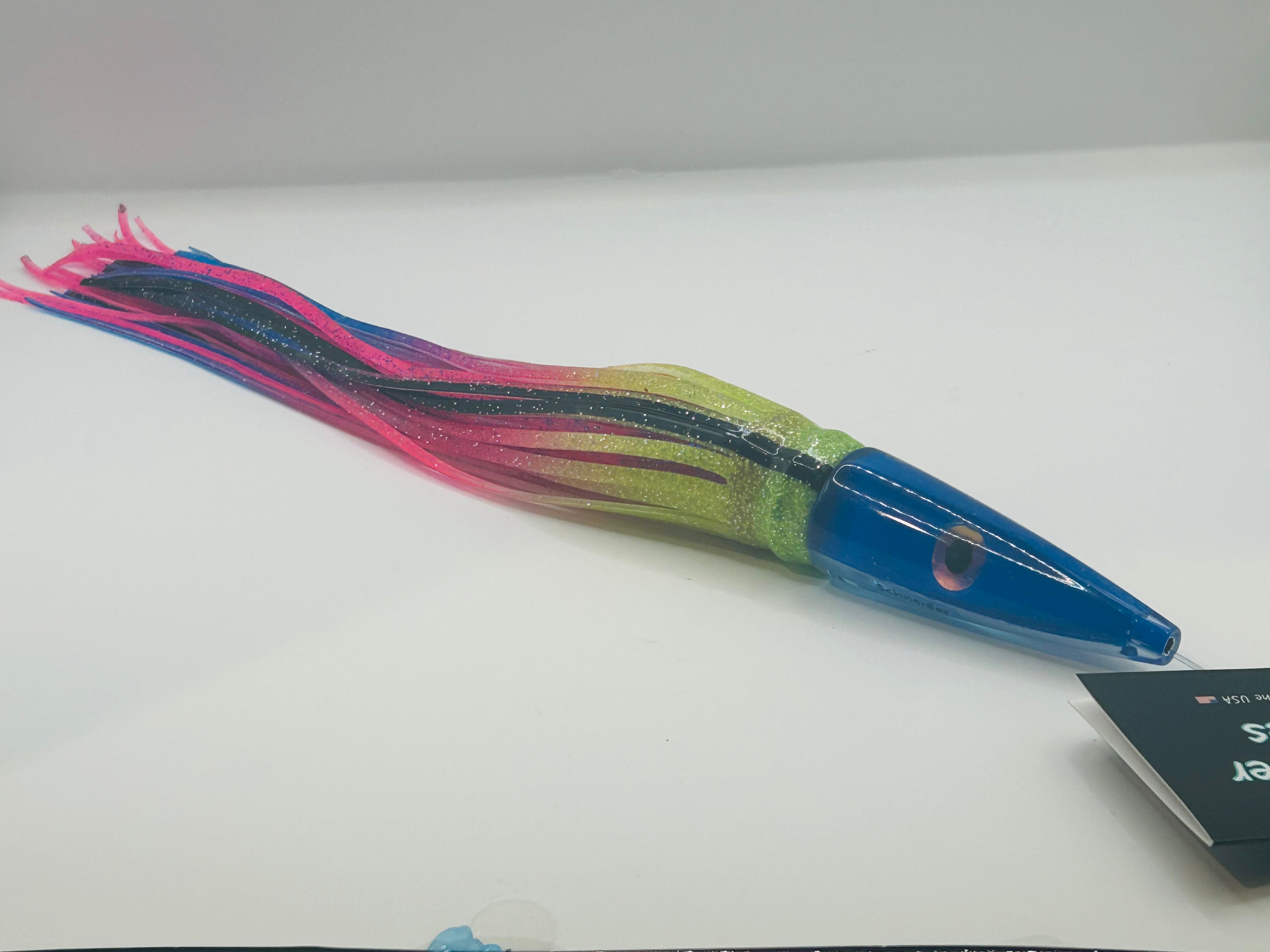 Schneider Lures 11” Streaker Blue Insert Skirted in Rainbow Over Pink New