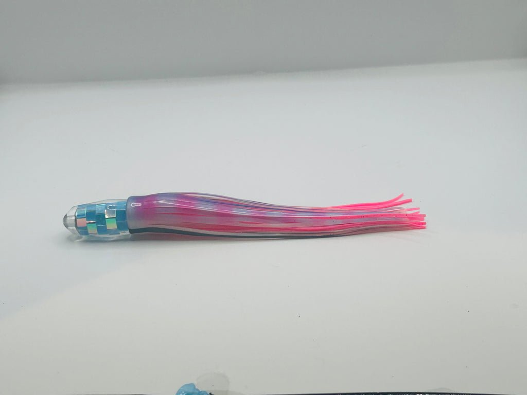 KC Lures - 5” Disco Blueberry Single Hole Bullet Skirted Gay Bob over Pink