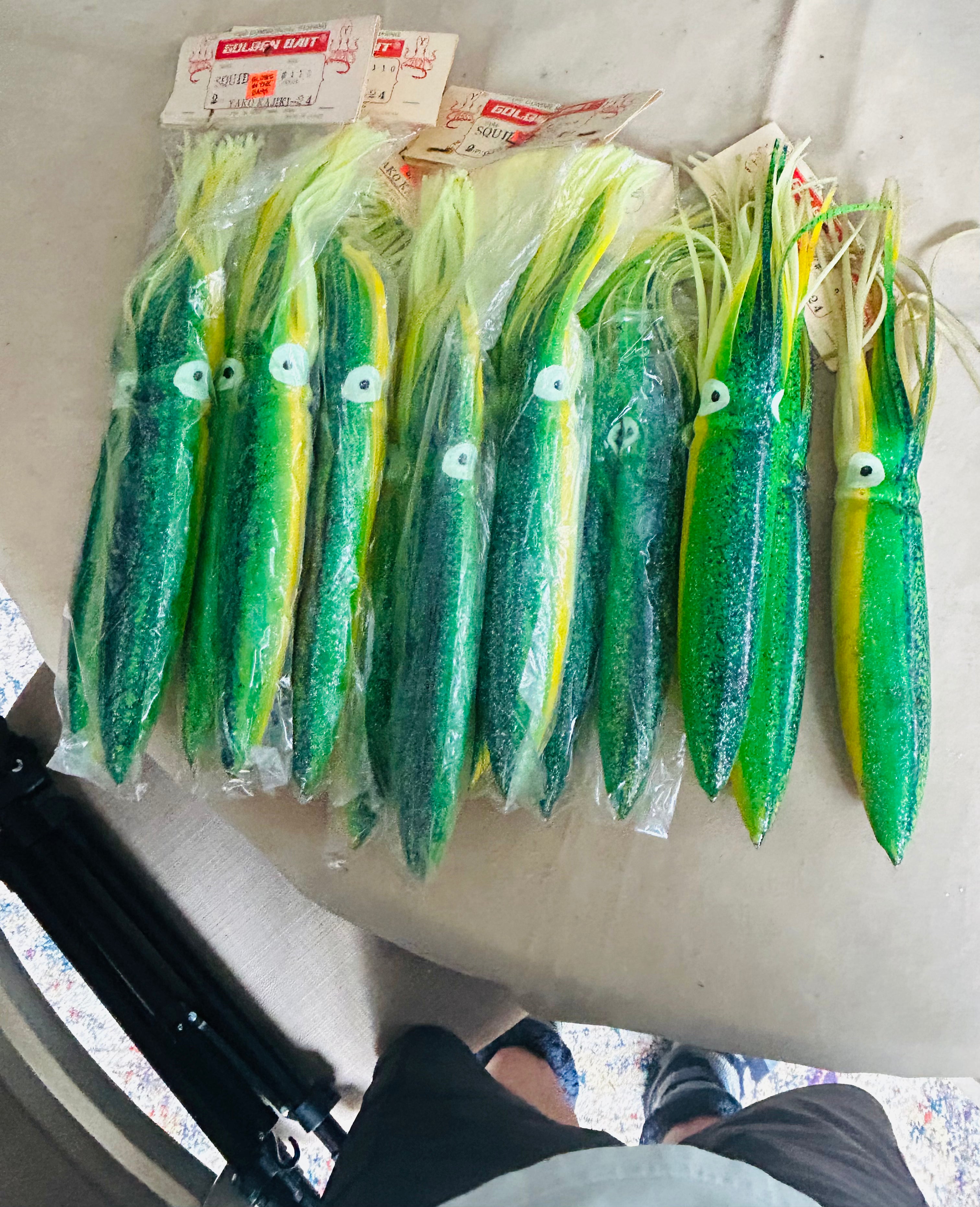 Yamashita shell Squid Glow Size 110 Color Yako Kajiki-24 Green/Yellow