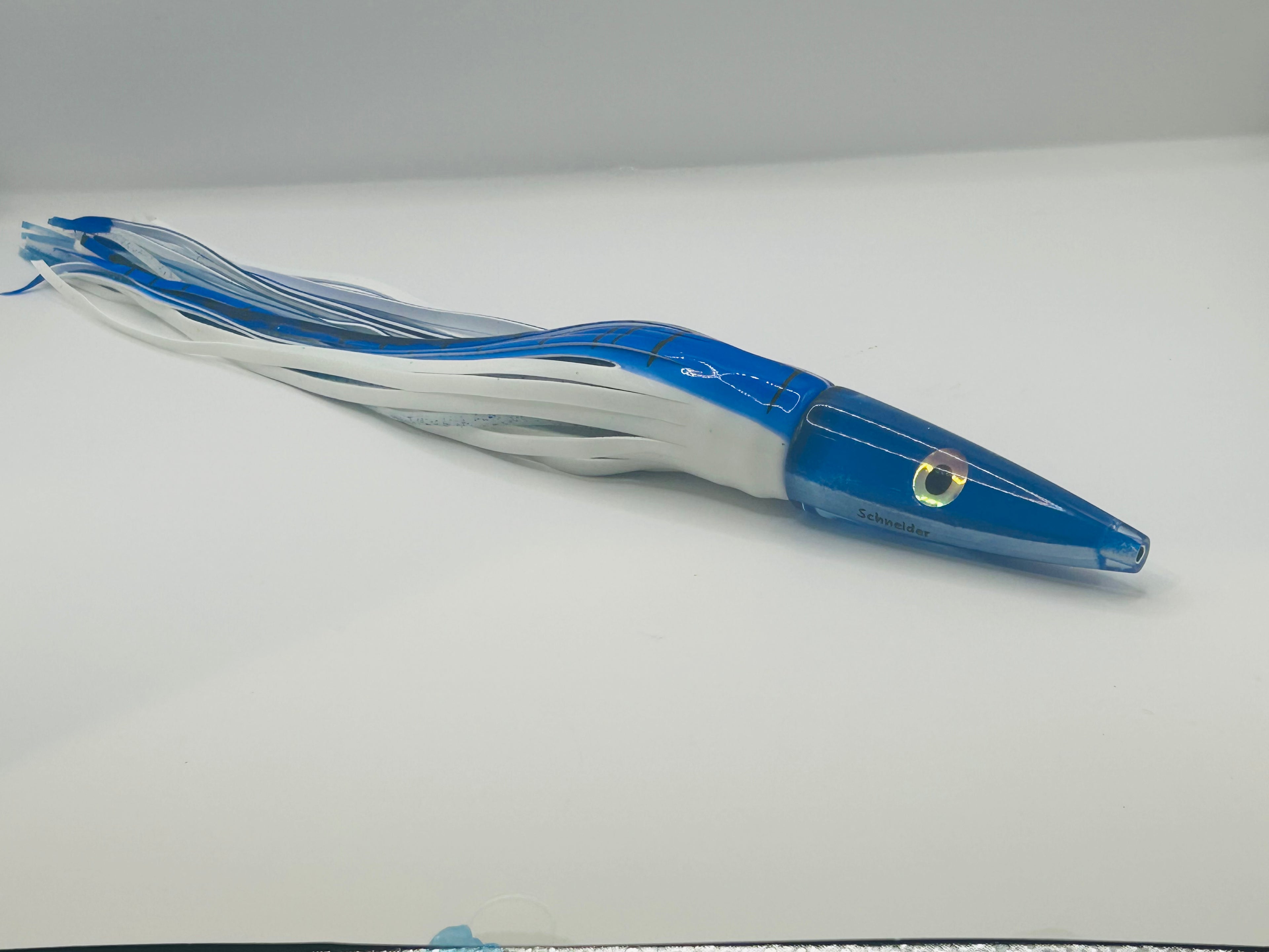 Schneider Lures 11” Streaker Blue Insert Skirted in OS Blue and White New