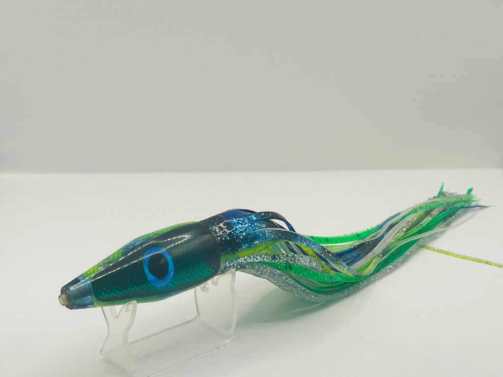 Rare Vintage Sadu Lures 4" Bullet Trolling Lure 7oz Heavy Custom Reskirted (Copy)