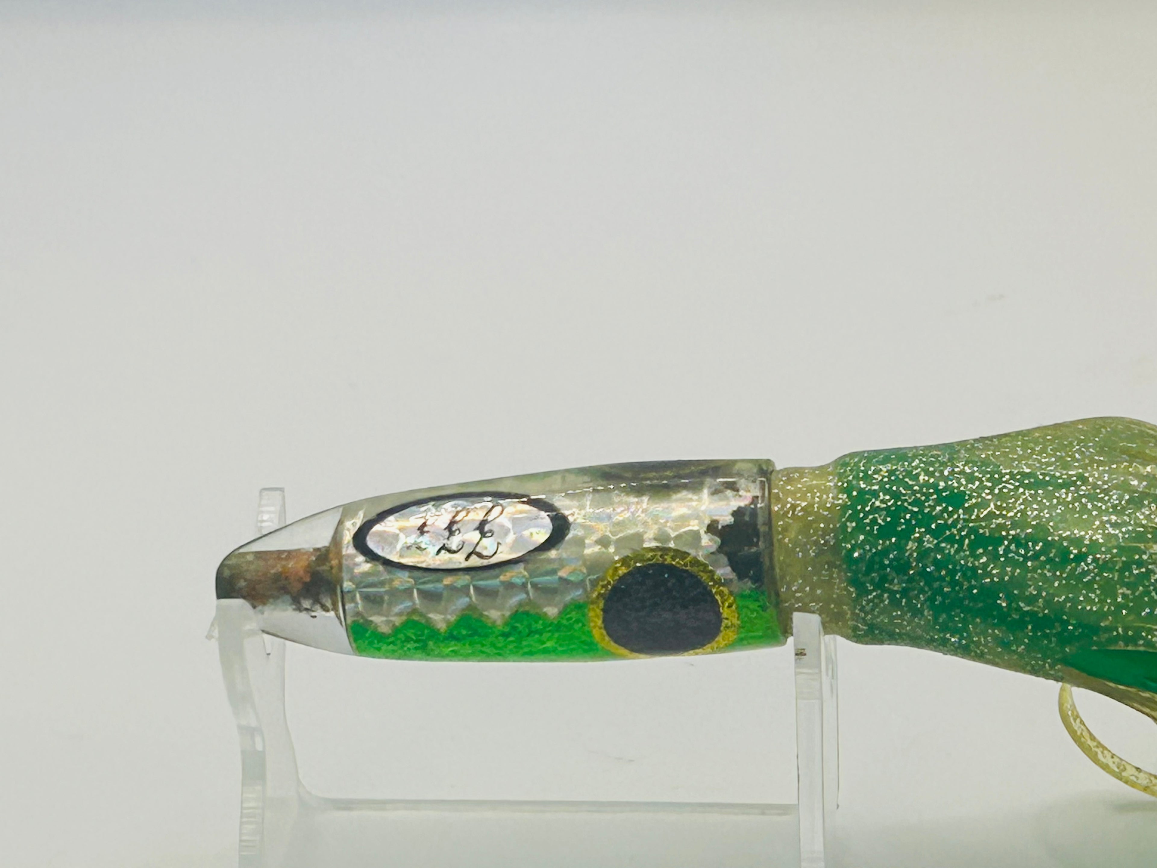 Vintage 9.5" FRED ZIER "Triple Z" (ZZZ) Bullet Marlin Trolling Lure - Mackerel Foil