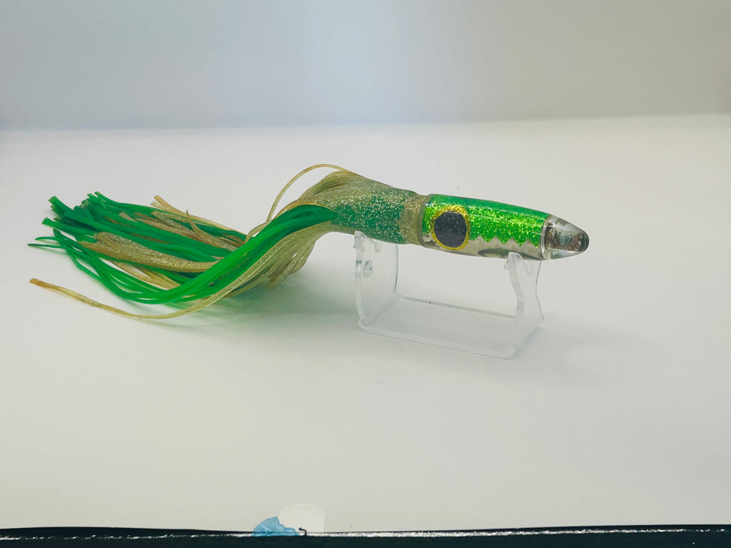 Vintage 9.5" FRED ZIER "Triple Z" (ZZZ) Bullet Marlin Trolling Lure - Mackerel Foil