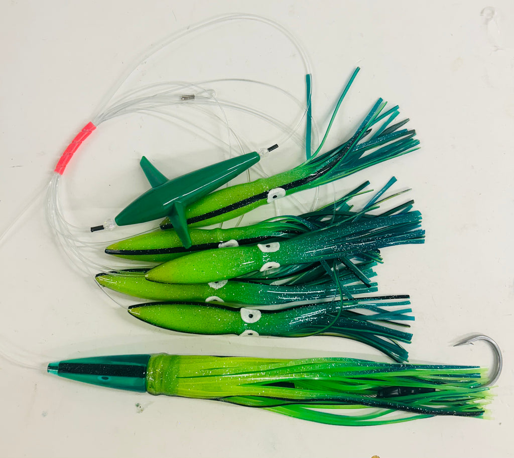 Schneider Lures Streaker Daisy Chain in Green Rainbow Color.