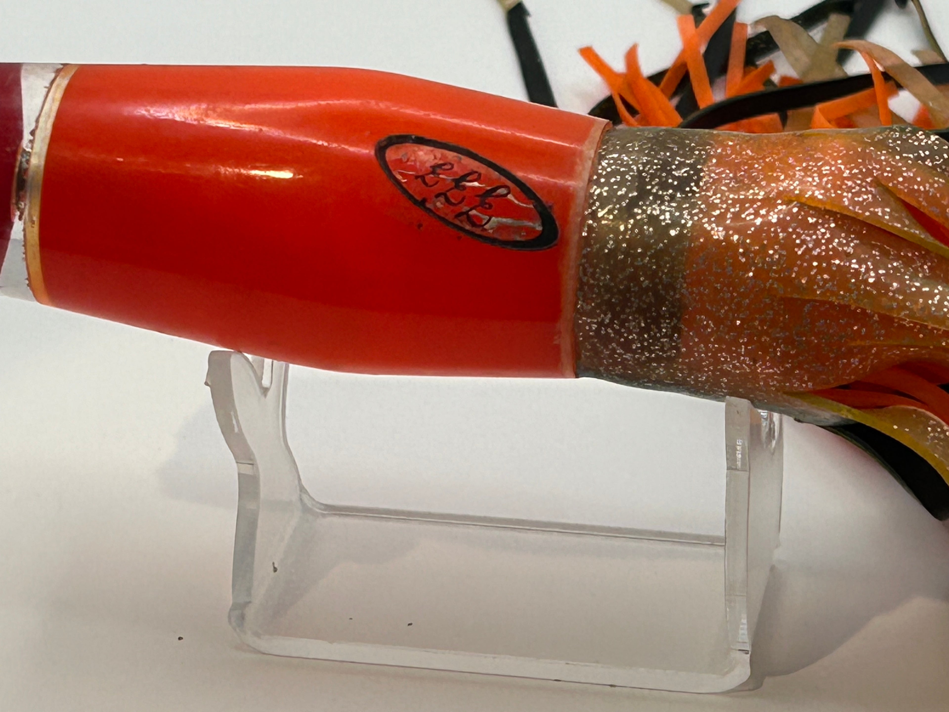 Vintage Fred Zier "Triple ZZZ" 13" Orange Yap Chugger Lure - Rare Handmade Masterpiece