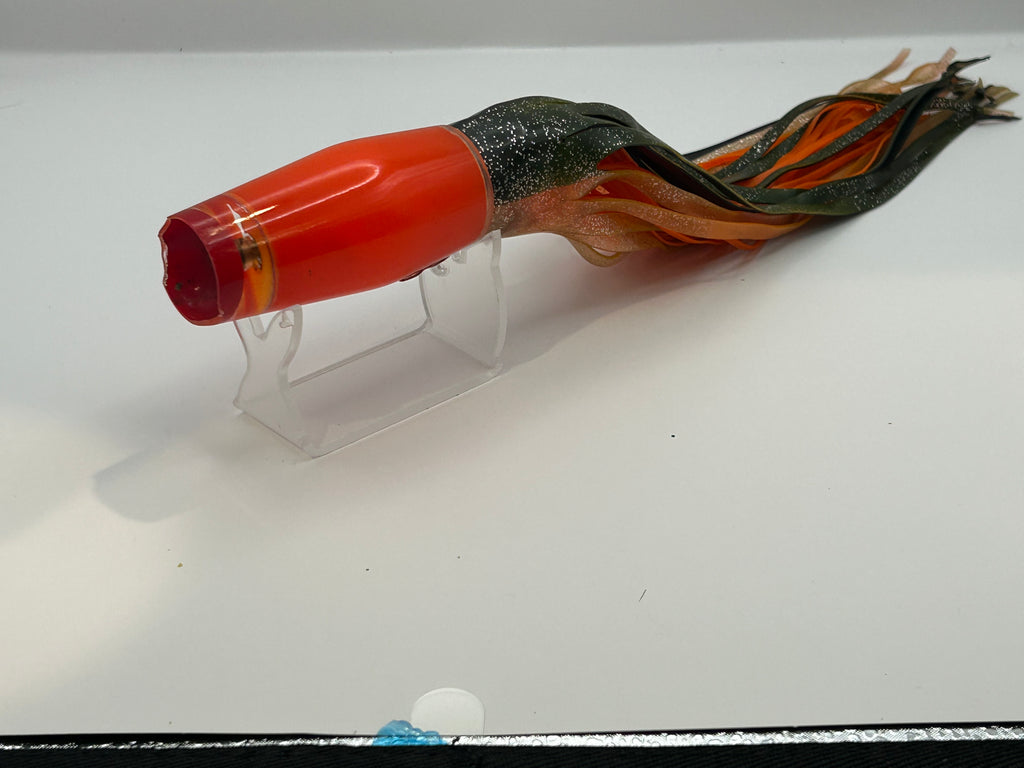 Vintage Fred Zier "Triple ZZZ" 13" Orange Yap Chugger Lure - Rare Handmade Masterpiece
