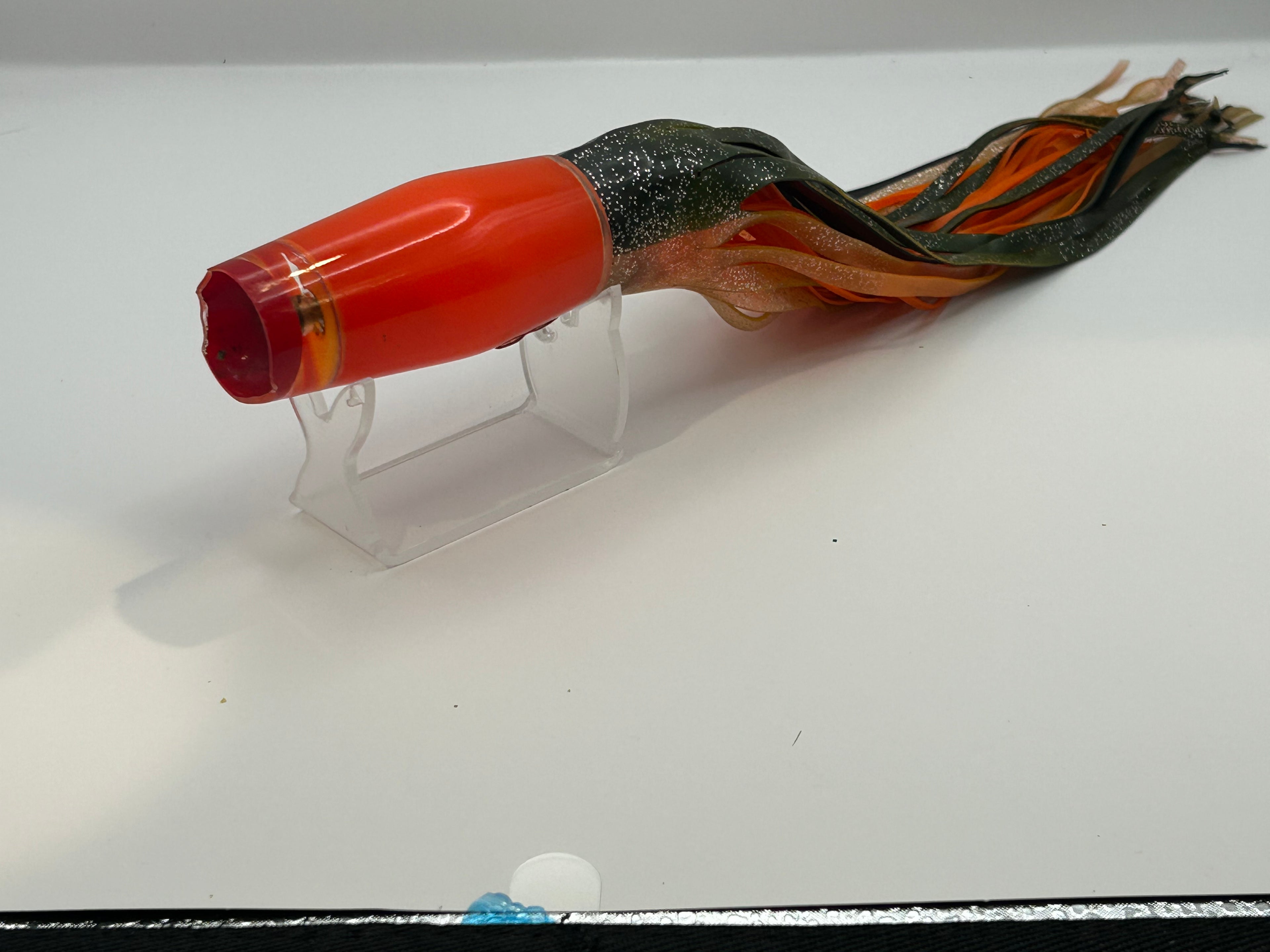 Vintage Fred Zier "Triple ZZZ" 13" Orange Yap Chugger Lure - Rare Handmade Masterpiece
