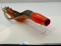 Vintage Fred Zier "Triple ZZZ" 13" Orange Yap Chugger Lure - Rare Handmade Masterpiece