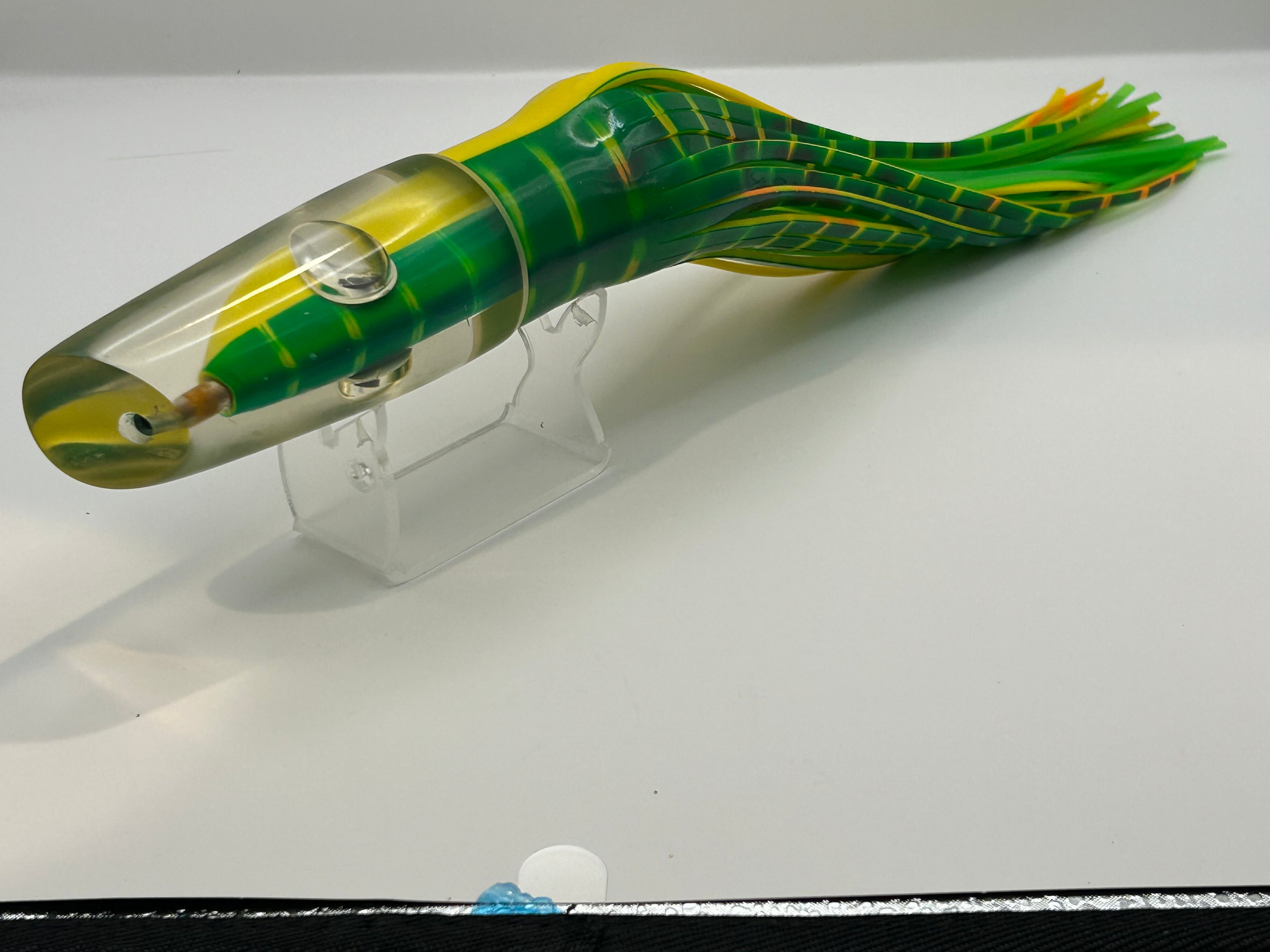 AL Lure Large Swimmer Green/Yellow color. 14” length