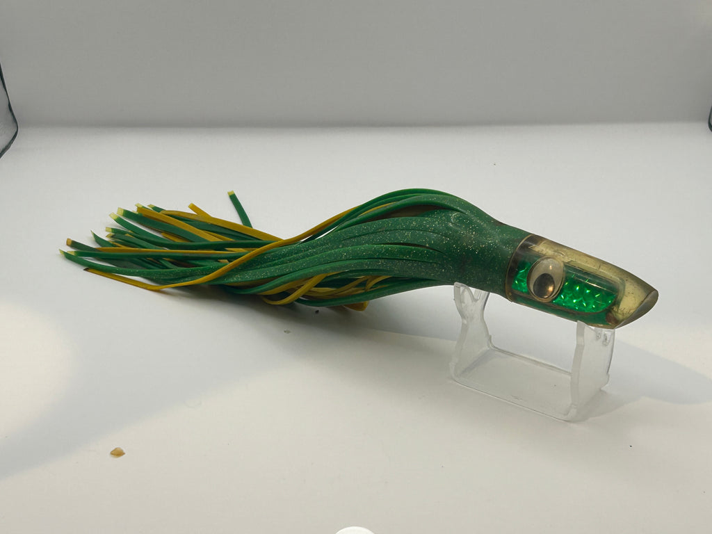 J T Custom Lures Stubby Swimmer Green Foil Insert