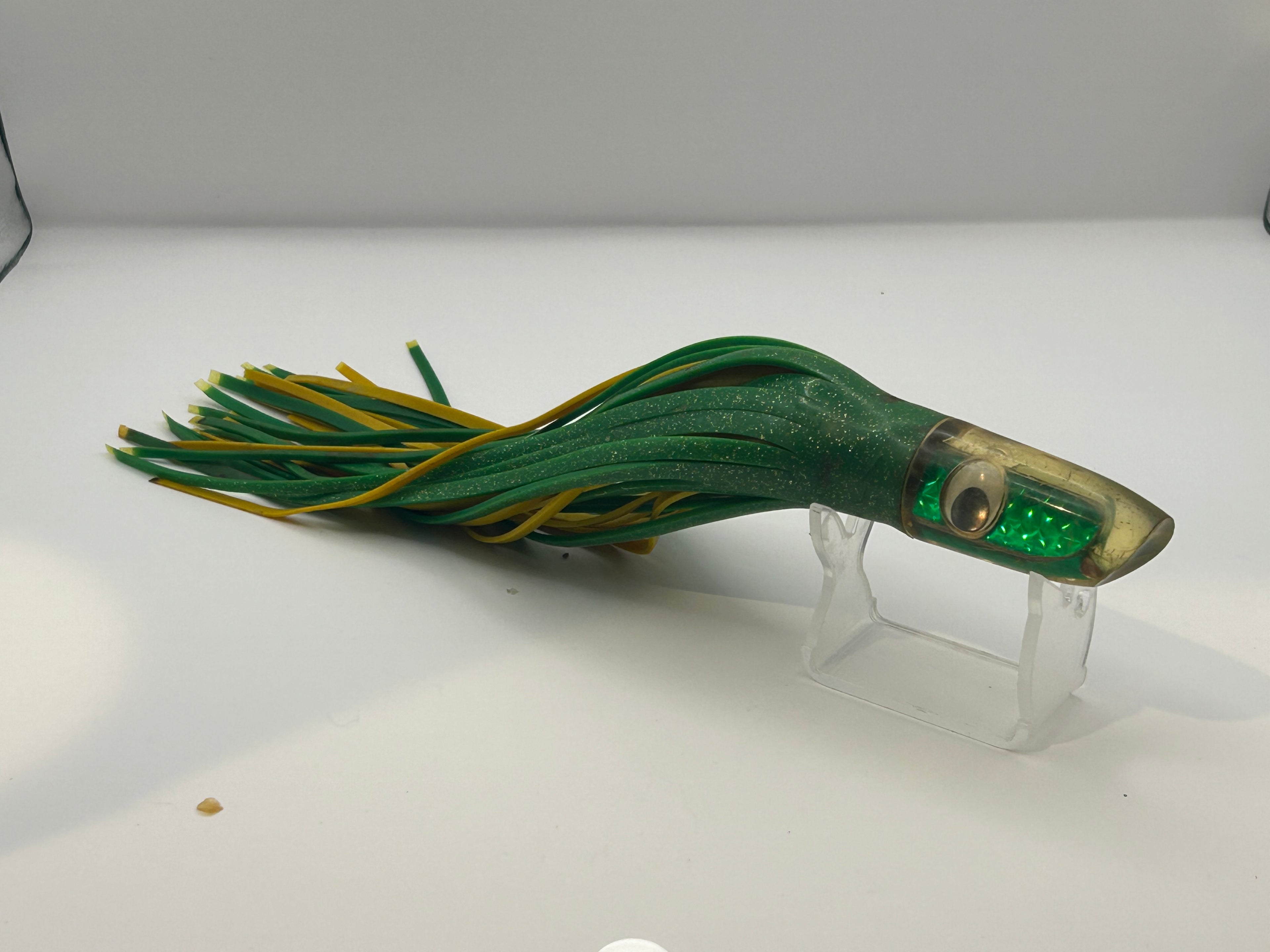 J T Custom Lures Stubby Swimmer Green Foil Insert