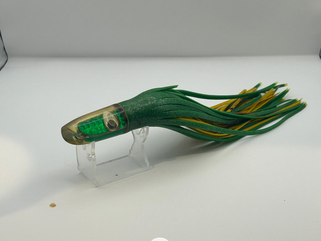 J T Custom Lures Stubby Swimmer Green Foil Insert