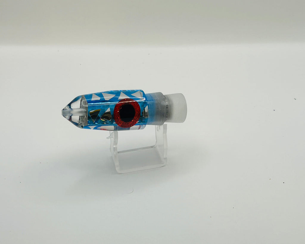 KC Lures - 9” Blue Cracked Glass Single Hole Bullet New Skirts.