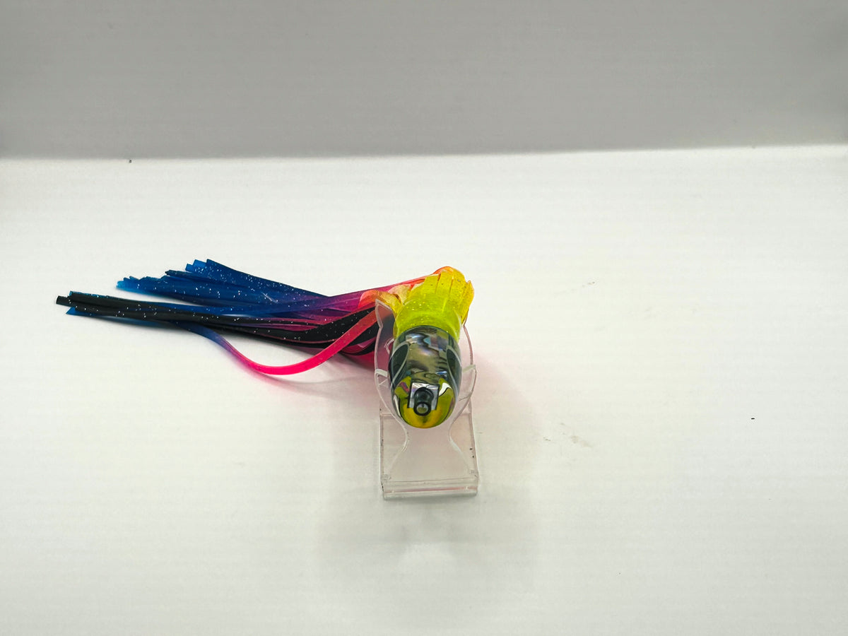 BRAND NEW BahamaLure Chugger Trolling Lure - 9" Paua Abalone Rainbow Skir