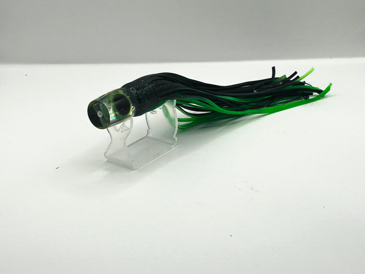 Eat Me Lures Tommy Boy 9" Flat Pusher Trolling Lure Mean Joe Green Black Lime