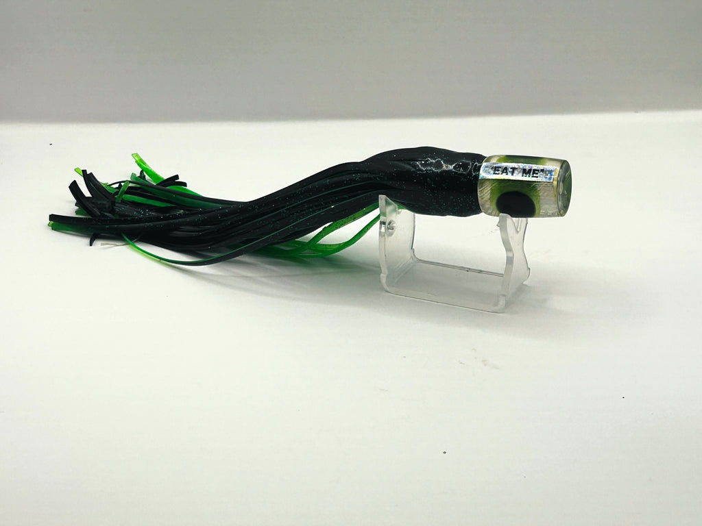 Eat Me Lures Tommy Boy 9" Flat Pusher Trolling Lure Mean Joe Green Black Lime
