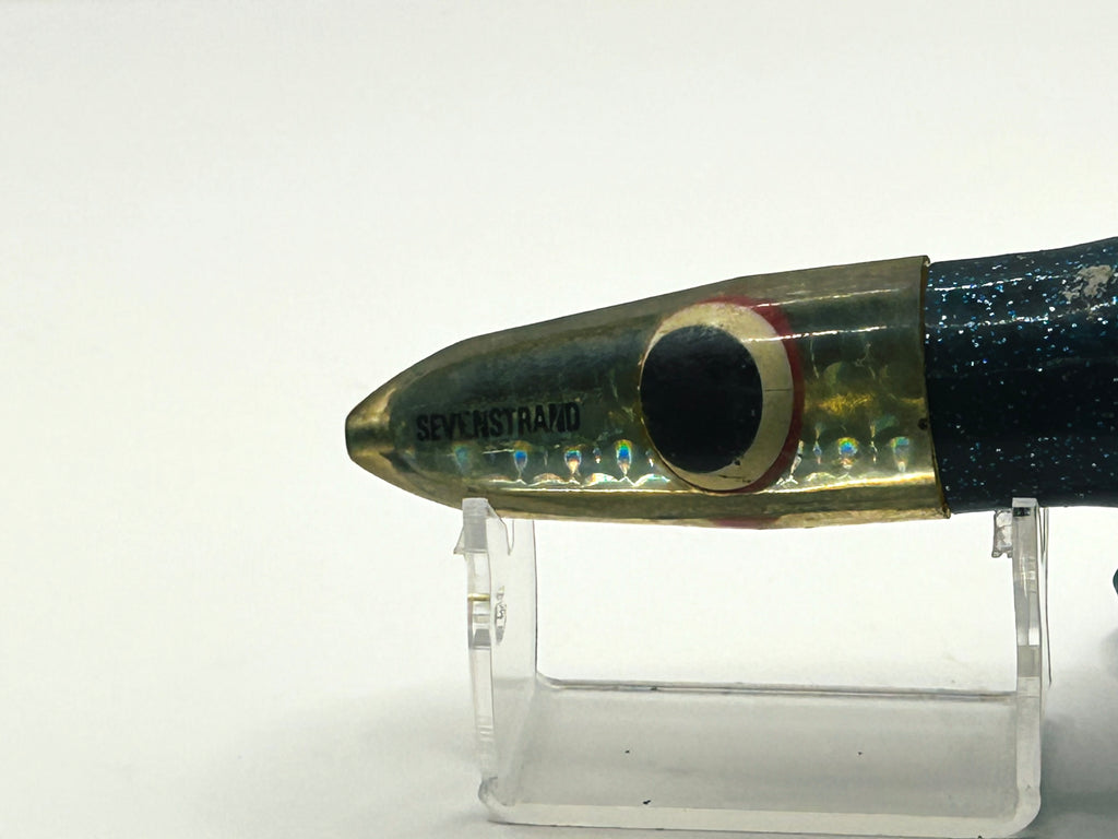 Vintage Sevenstrand Pro Series Heavy Bullet 10" Trolling Lure Head - Blue/White