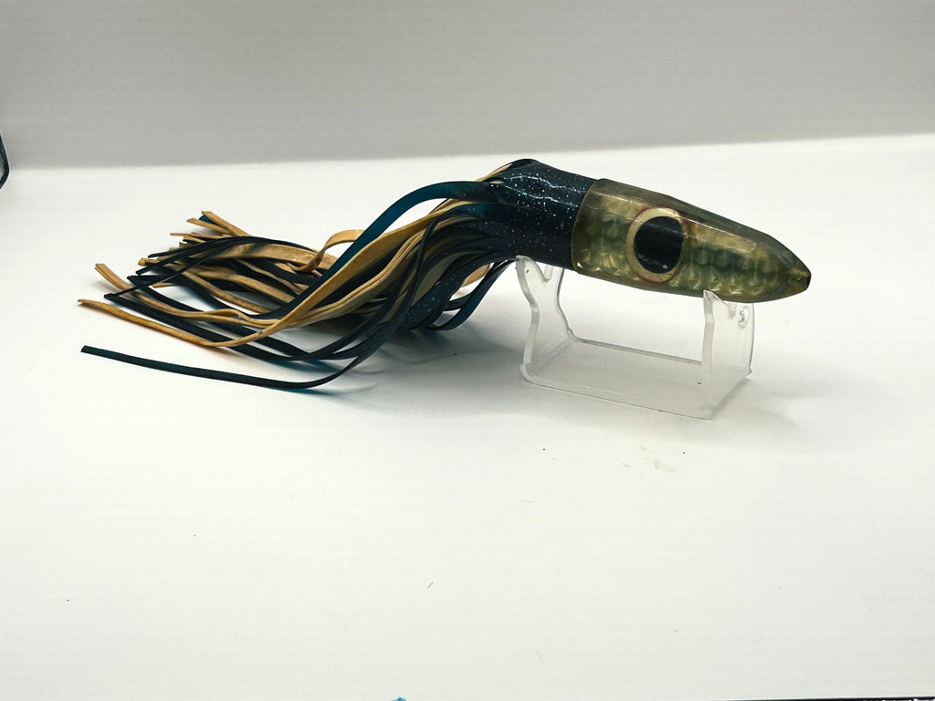 Vintage Sevenstrand Pro Series Heavy Bullet 10" Trolling Lure Head - Blue/White