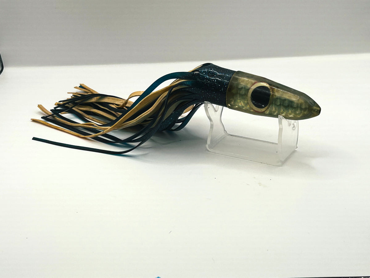 Vintage Sevenstrand Pro Series Heavy Bullet 10" Trolling Lure Head - Blue/White