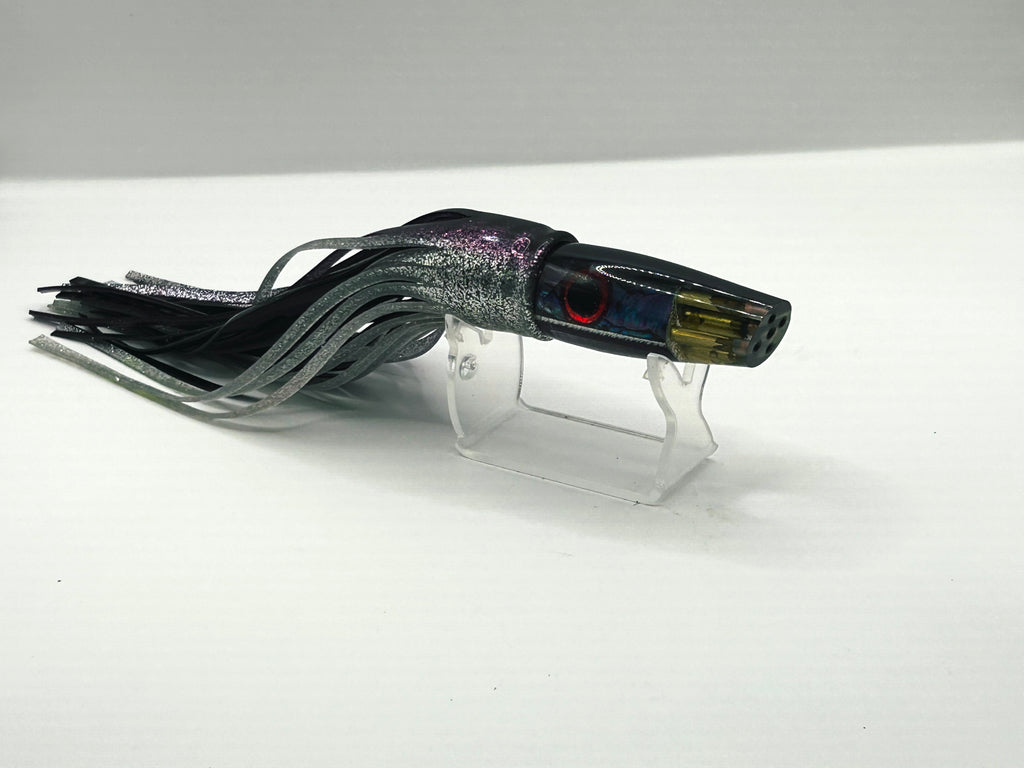 Big Reidee Purple Shell Blue Back Black-Red Eyes 4-Hole Cut Face 9" 4.7OZ