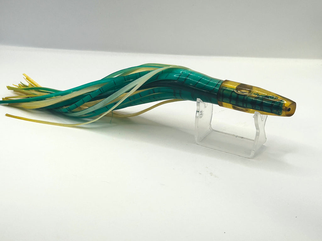Vintage Sevenstrand Kona Head 9" Swimmer Lure Green Mackerel Scoop Face