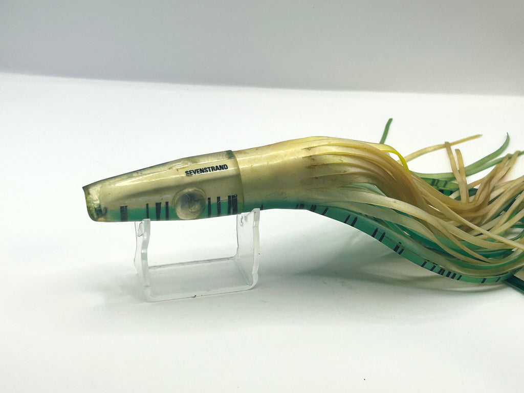 Vintage Sevenstrand Kona Head 12" Swimmer Lure Green Mackerel Scoop Face Mint