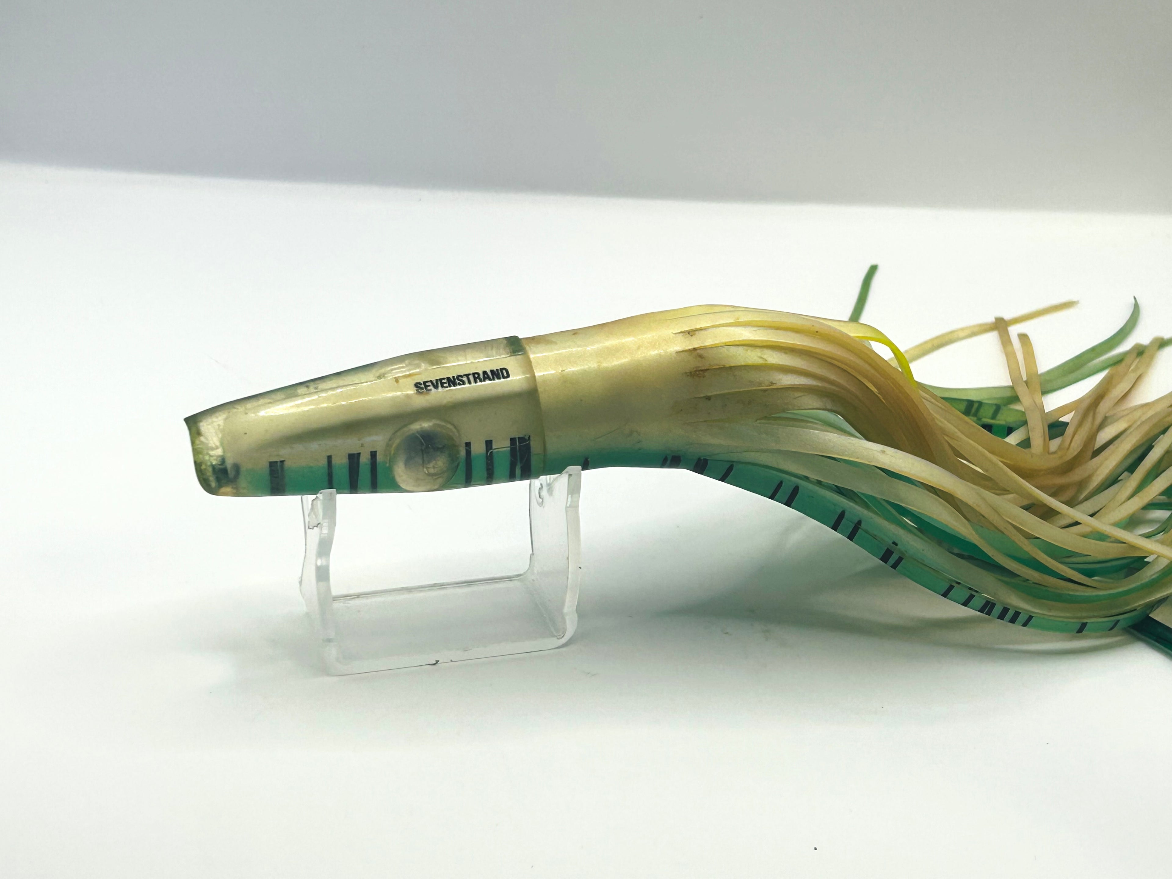 Vintage Sevenstrand Kona Head 12" Swimmer Lure Green Mackerel Scoop Face Mint