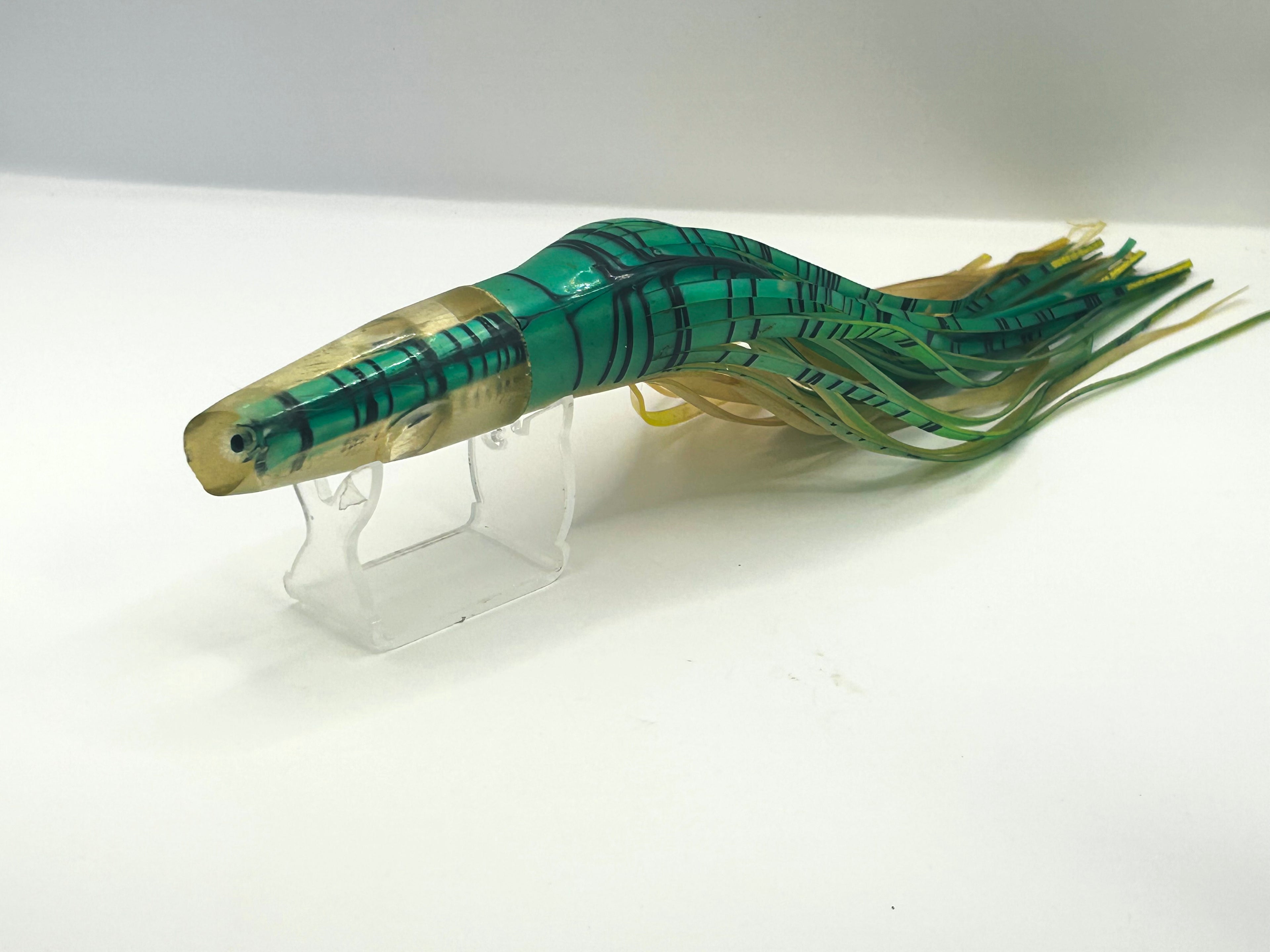 Vintage Sevenstrand Kona Head 12" Swimmer Lure Green Mackerel Scoop Face Mint