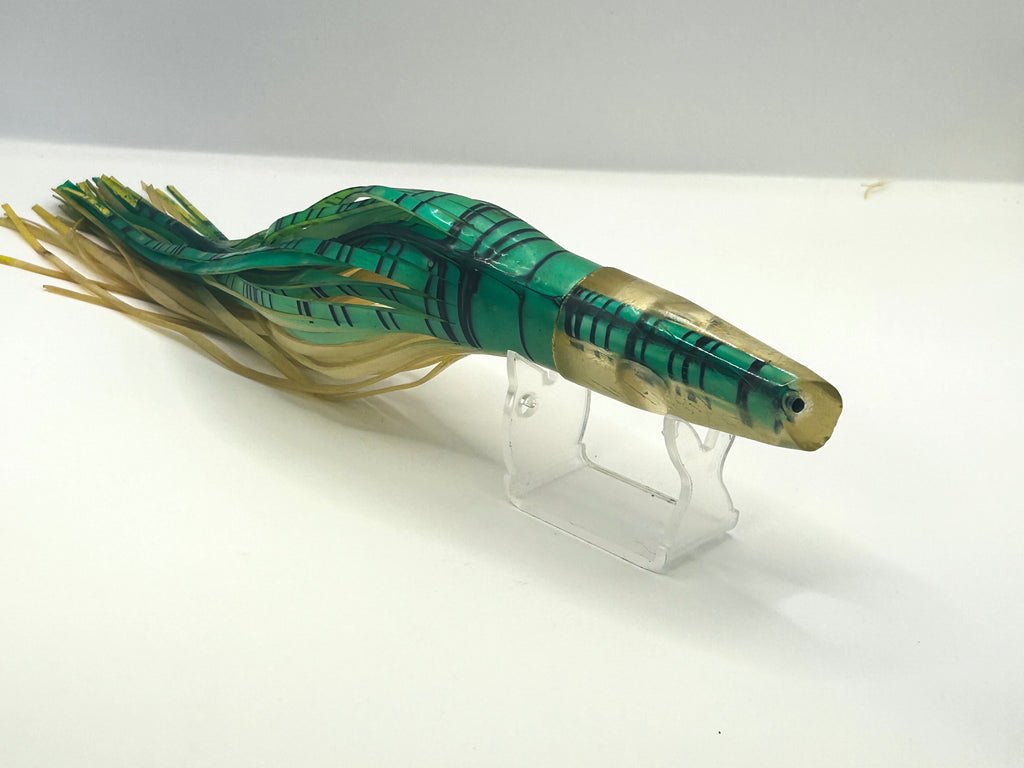 Vintage Sevenstrand Kona Head 12" Swimmer Lure Green Mackerel Scoop Face Mint